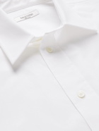 VALENTINO - Logo-Appliquéd Cotton-Poplin Shirt - White