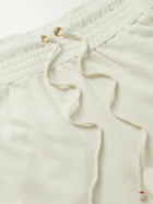 Les Tien - Yacht Straight-Leg Garment-Dyed Cotton-Jersey Drawstring Shorts - Neutrals