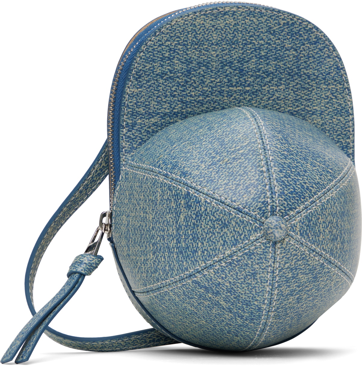 JW Anderson Blue Medium Cap Leather Crossbody Bag