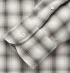 TOM FORD - Checked Cotton Shirt - Men - Gray