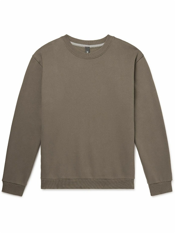 Photo: Lululemon - Steady State Cotton-Blend Jersey Sweatshirt - Brown