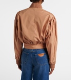 Chloé Gathered belted cotton poplin jacket