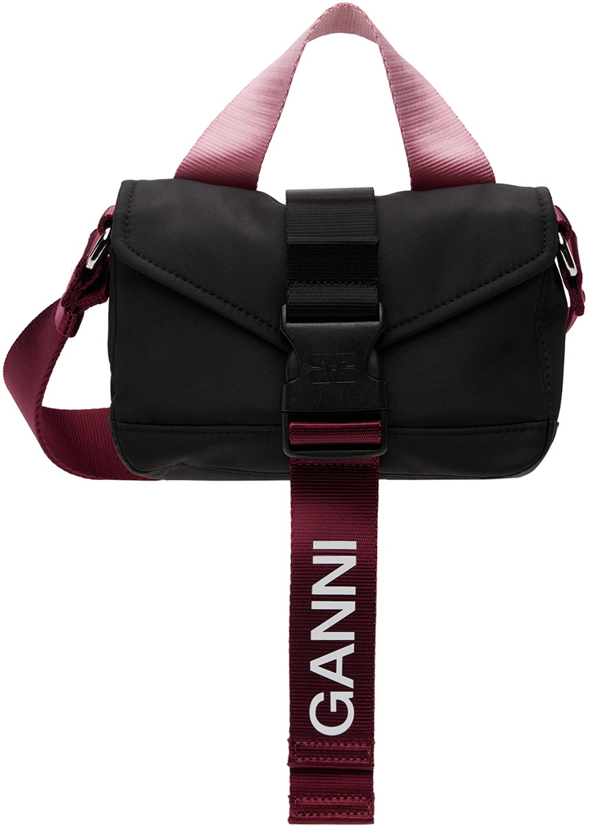 GANNI Black Tech Mini Satchel Bag GANNI