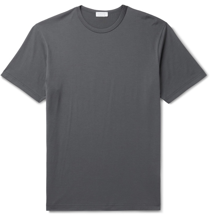 Photo: Sunspel - Pima Cotton-Jersey T-Shirt - Gray