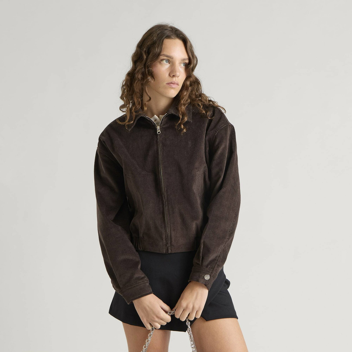 END. Women's Cord Harrington in Bitter Chocolate