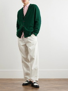 Polo Ralph Lauren - Suede-Trimmed Wool and Cashmere-Blend Cardigan - Green