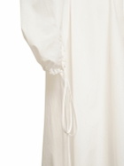 ROCHAS Ruched Cotton Poplin Midi Dress