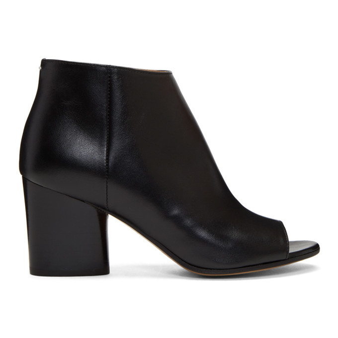 Maison Margiela Black Open Toe Boots Maison Margiela