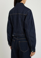 Reformation Knightly Panelled Denim Jacket Blue