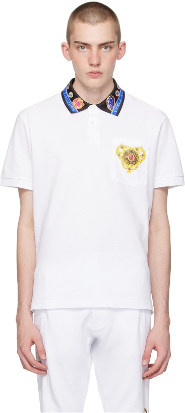 Photo: Versace Jeans Couture White Heart Couture Polo
