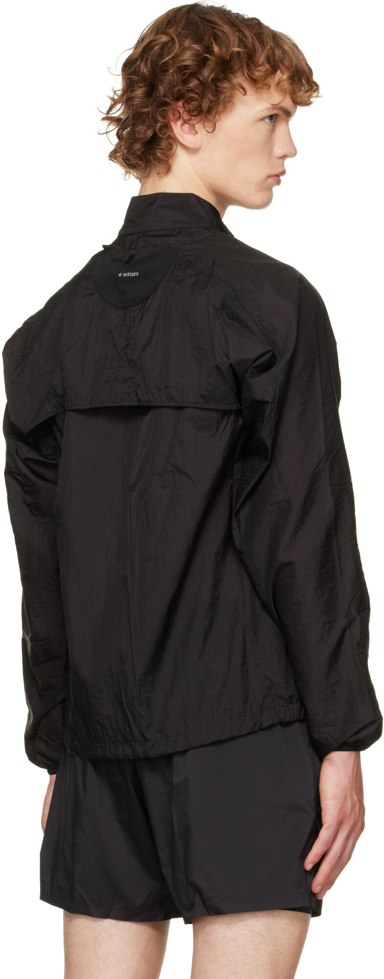 Satisfy Black Rippy Modular Windbreaker Jacket