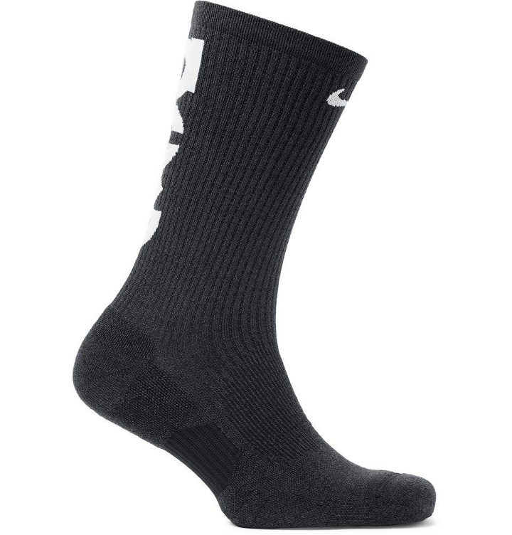 Photo: Nike - ACG Logo-Intarsia Knitted Socks - Men - Black
