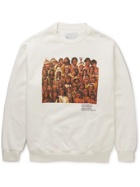 4SDesigns - Printed Cotton-Jersey Sweatshirt - White