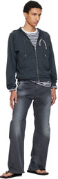 Stockholm (Surfboard) Club Black Logo Zip Hoodie