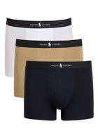 Polo Ralph Lauren Classic Stretch-cotton Trunks set of Three Multicoloured