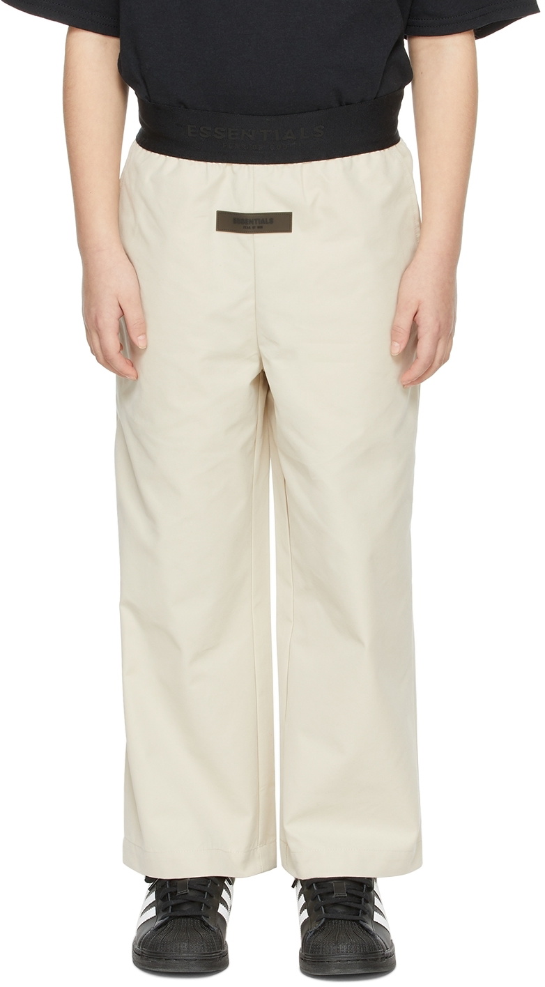 Essentials Kids Beige Relaxed Trousers