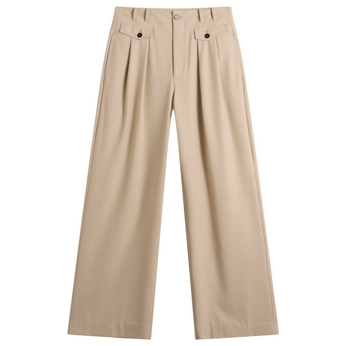 Closed Women's Wenda Wide Leg Trousers in Clay Beige