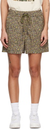 Moncler Grenoble Khaki Floral Shorts