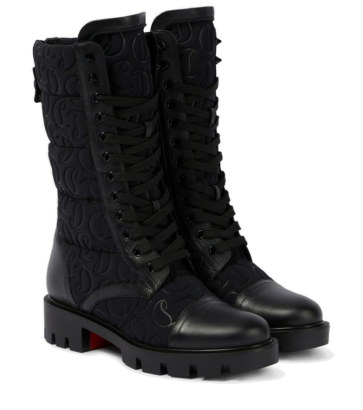 Photo: Christian Louboutin - Pavleta leather-trimmed combat boots