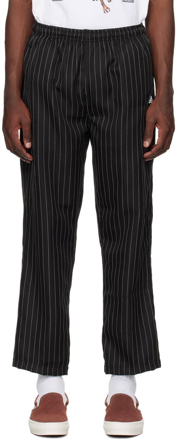 Photo: DEVÁ STATES Black Pinstripe Trousers