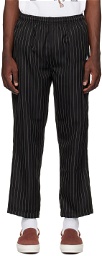 DEVÁ STATES Black Pinstripe Trousers