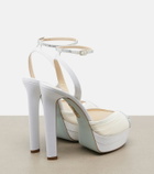Aquazzura Bridal Be Mine embellished platform sandals