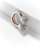 Pomellato Nudo 18kt rose and white gold ring with diamonds