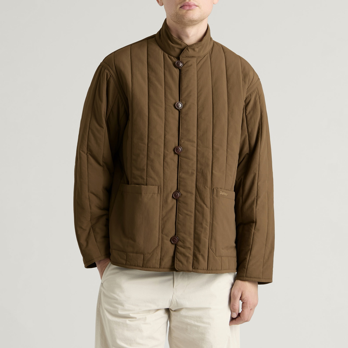 Barbour Men's Heritage + Endurance Quilted Jacket in Sepia