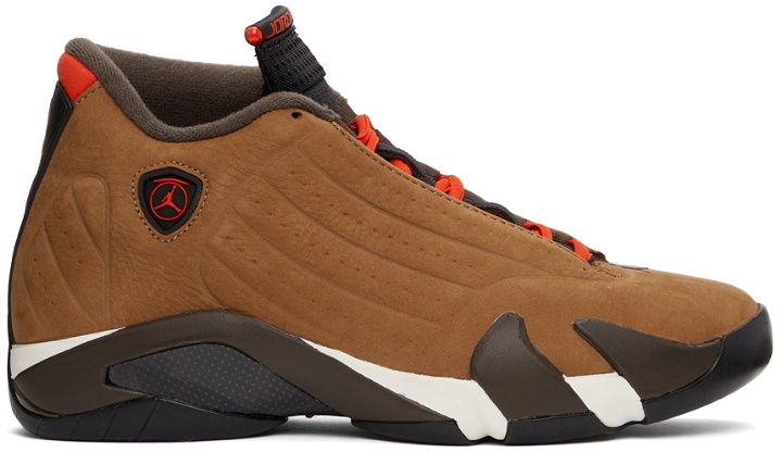 Photo: Nike Jordan Brown Air Jordan 14 Retro Sneakers