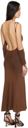 Isa Boulder Brown Other Reality Maxi Dress