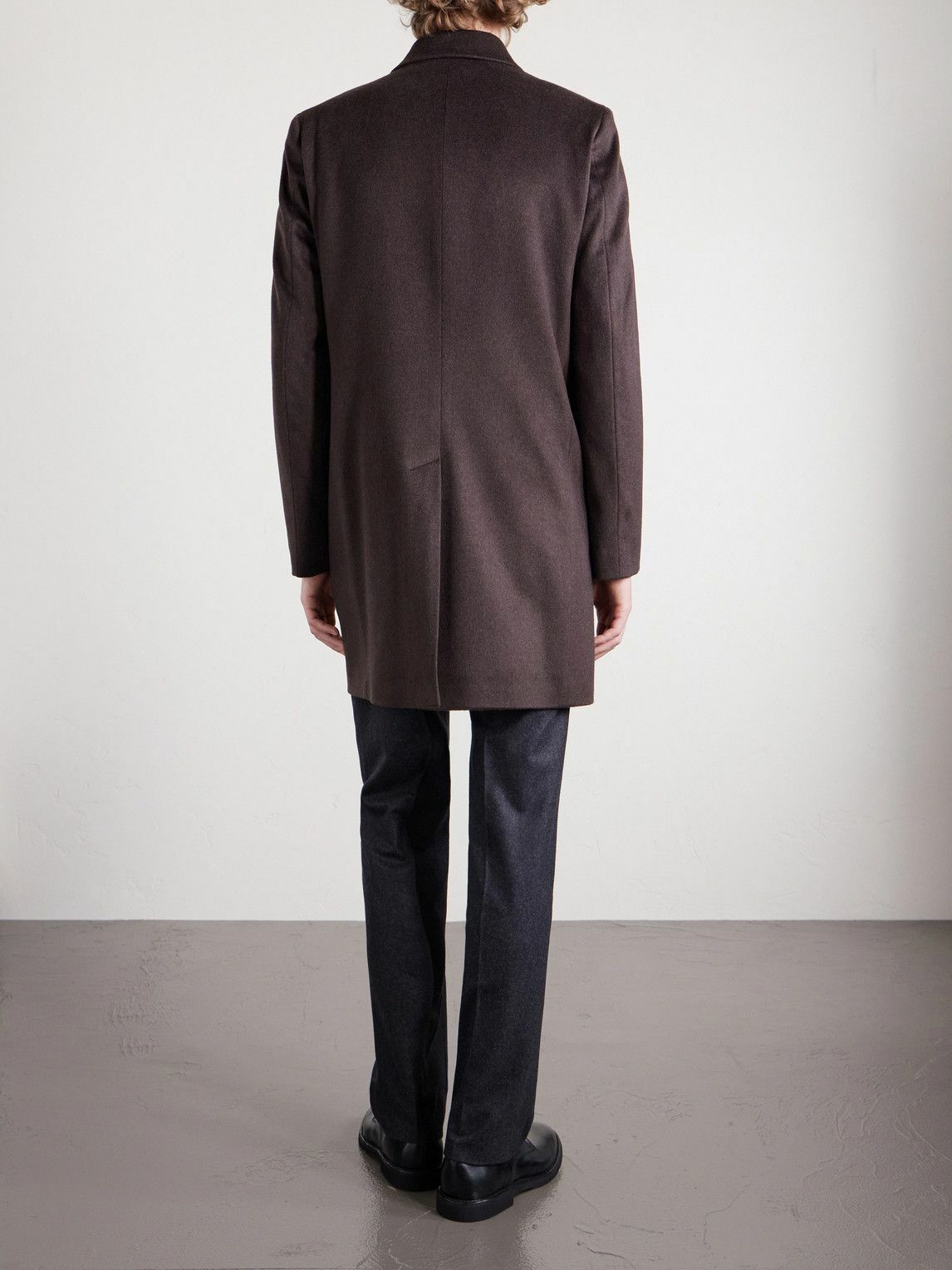 Paul Smith - Slim-Fit Wool and Cashmere-Blend Felt Coat - Brown