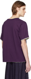 NEEDLES Purple Printed Reversible T-Shirt