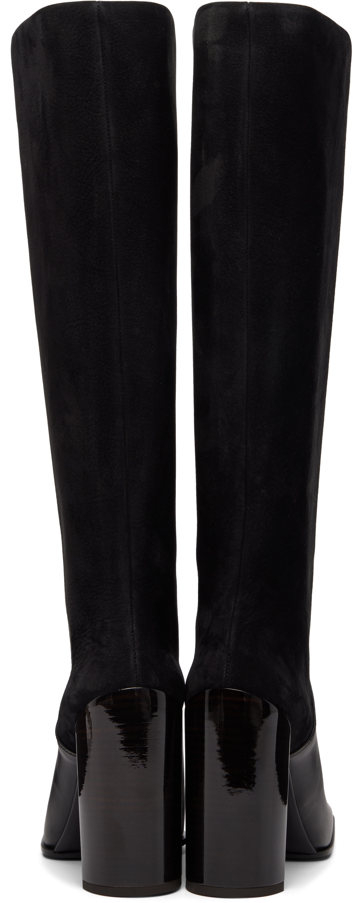 ALAÏA Black Square Knee Boots