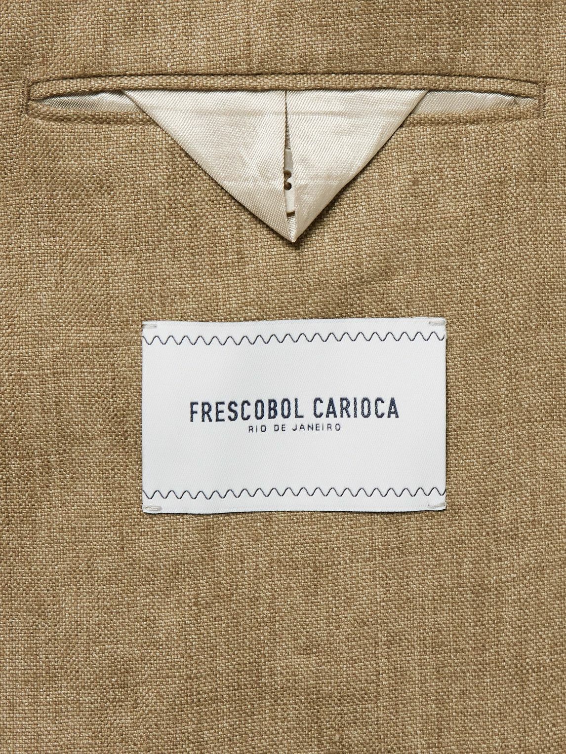 Frescobol Carioca - Zanini Double-Breasted Linen Blazer - Brown