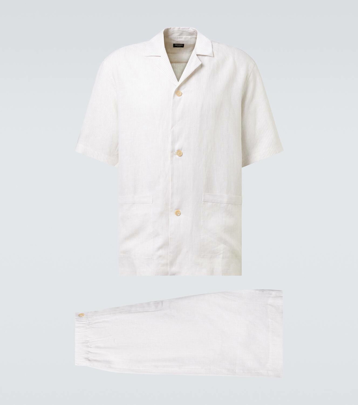 Zegna Striped linen pajamas
