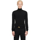 Marine Serre Black Moon Logo Knit Turtleneck