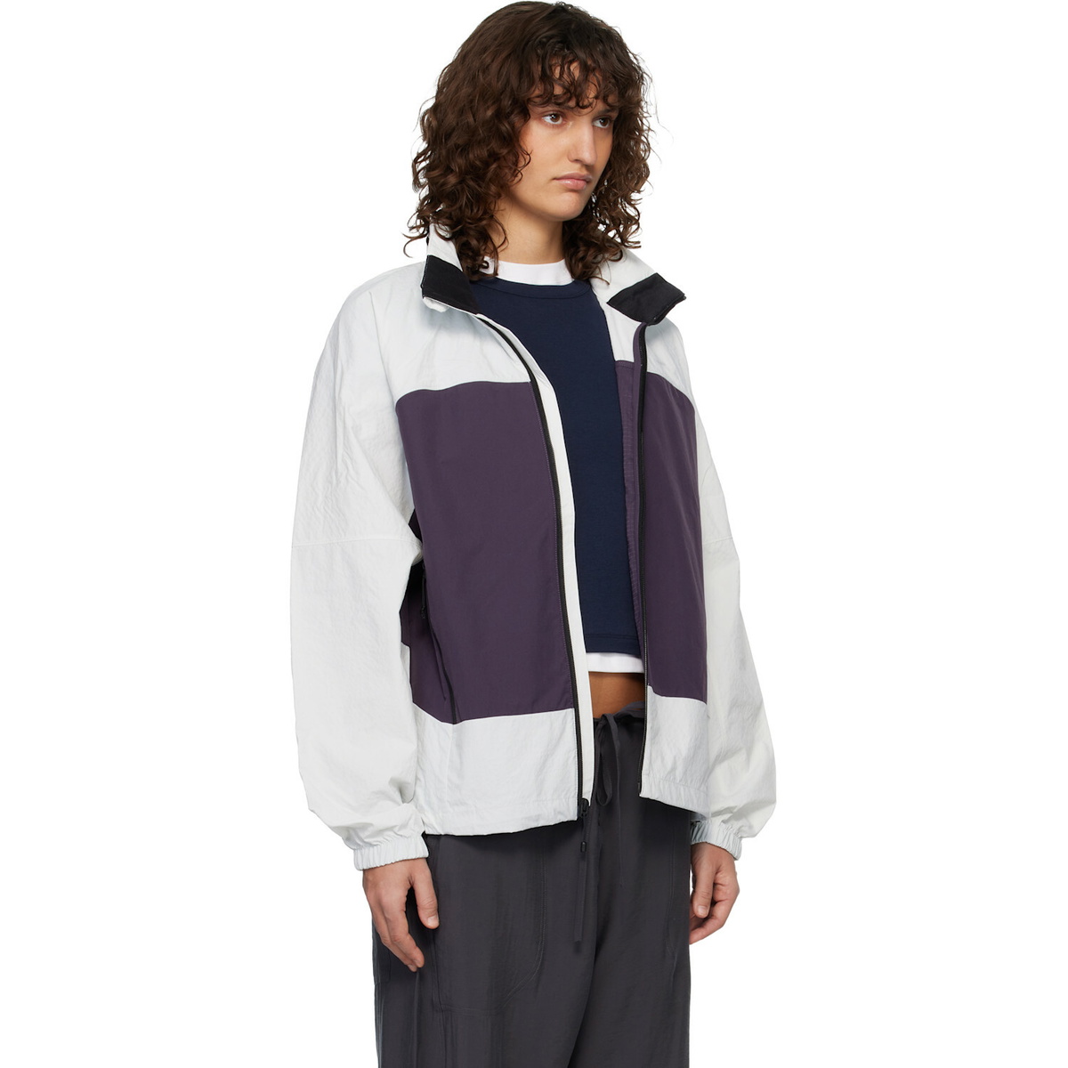 The North Face White & Purple HKe Utility Wind Jacket