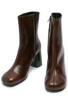 Lemaire Anatomic 80 Leather Boots Burgundy