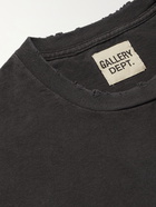 GALLERY DEPT. - Distressed Logo-Print Cotton-Jersey T-Shirt - Black