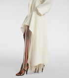 Alaïa Belted ruffled poplin jumpsuit