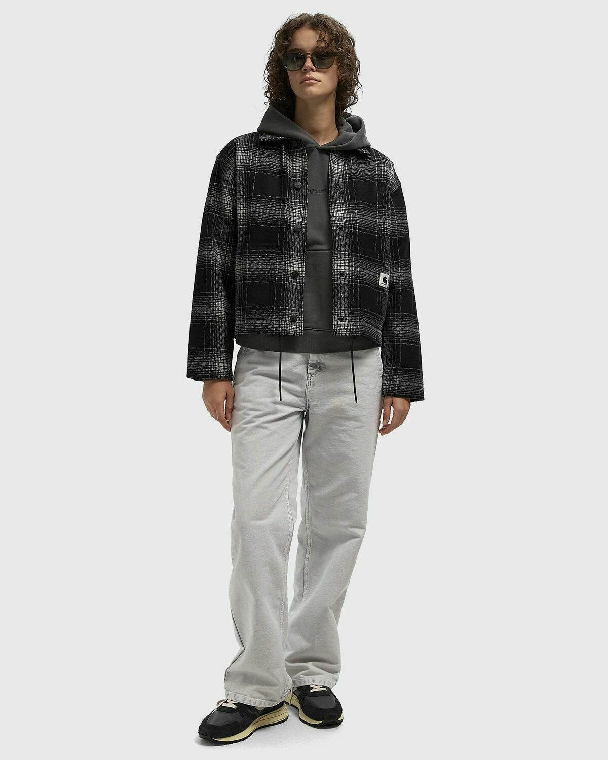 Carhartt WIP Brennan Shirt Jac Black Womens Bomber Jacket