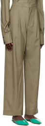 Bianca Saunders Khaki Macho Trousers