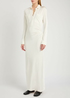 Tove Iana Jersey Maxi Shirt Dress Ivory