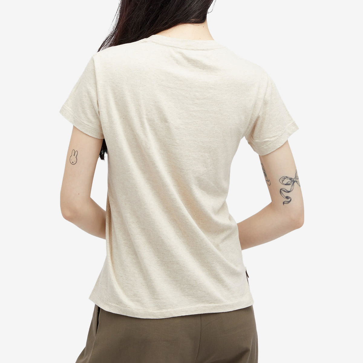 Auralee Women's Seamless Crew Neck T-Shirt in Top Brown