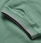 Brunello Cucinelli - Slim-Fit Contrast-Tipped Cotton-Piqué Polo Shirt - Men - Green