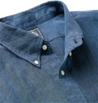 J.Press - Irving Button-Down Collar Linen-Chambray Shirt - Blue