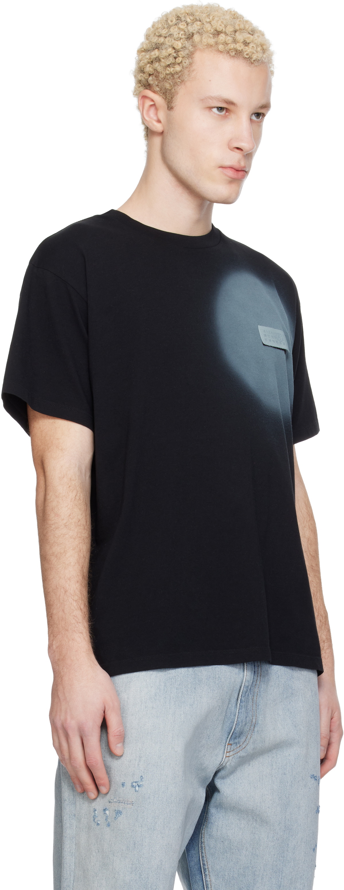 MM6 Maison Margiela Black Spray Print T-shirt