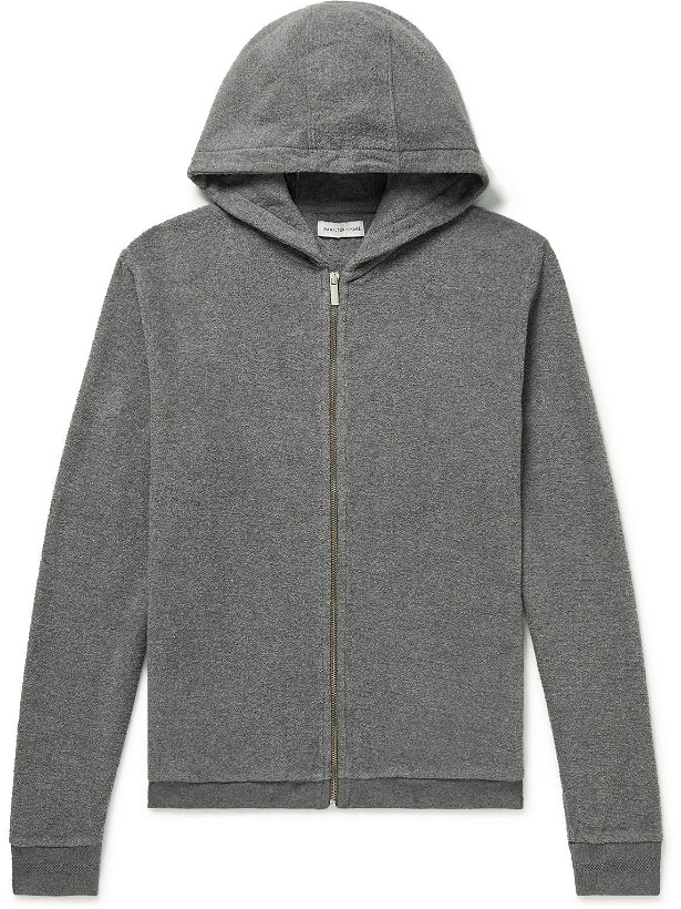Photo: Hamilton And Hare - Cotton-Terry Zip-Up Hoodie - Gray