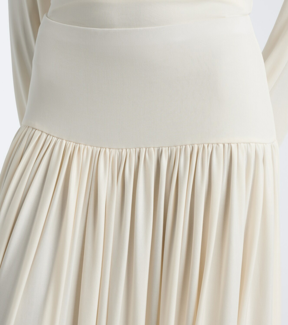 Aya Muse Elya asymmetric pleated midi skirt