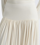 Aya Muse Elya asymmetric pleated midi skirt